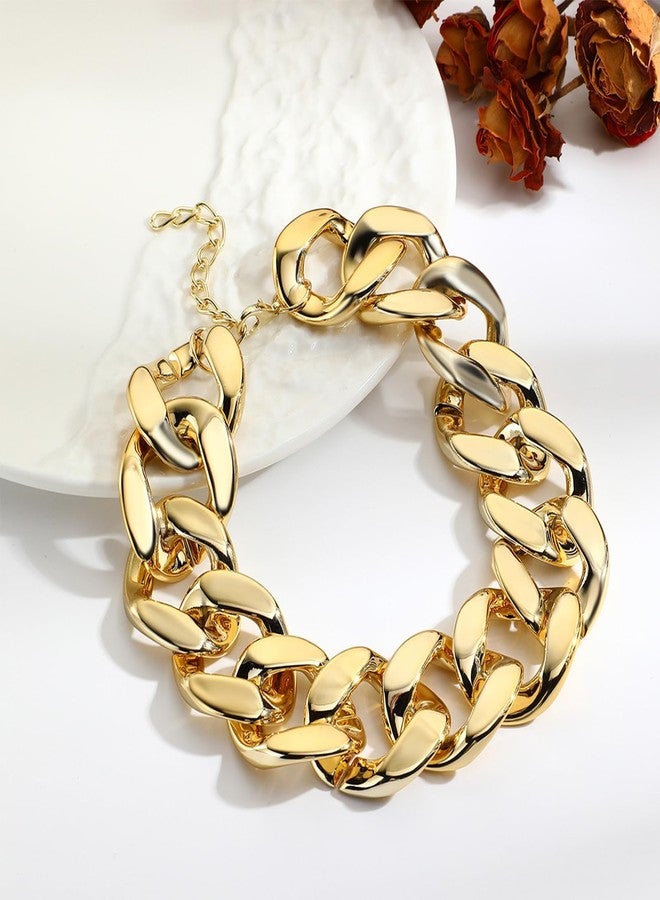 JAVARNV Chunky Chain Necklace Earrings Set Gold Jewelry Set Punk Cuban Link Choker Necklaces Earrings Trendy Jewelry Gifts - Image 5